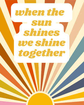 Preview of Song Lyric Posters The Sunshine Pack Class Decor Printables Digital Download