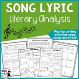 Song Lyric Analysis Worksheets for Figurative Language in 