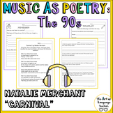 National Poetry Month Lesson Song Lyrics Middle School Act