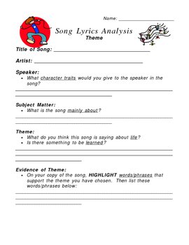 Preview of Song Lyrics Analysis - Theme
