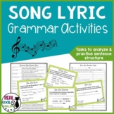 Song Lyrics Analysis for Grammar and Sentence Structure