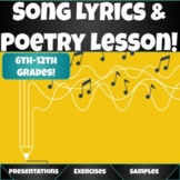 Song Lyrics and Poetry Lesson