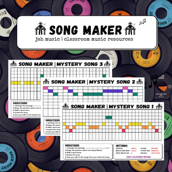 Preview of Song Maker/Chrome Music Lab Easy | No Prep Printable Task Card, Easy Sub Lesson 