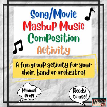 Preview of Song/Movie MASHUP Music Fun Activity! Choir Lesson Plan