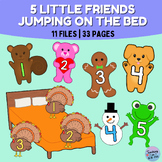 Song & Rhyme Props: 5 Little Friends Jumping on the Bed
