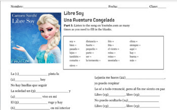 Preview of Song Study: Libre Soy (Let it Go - Frozen) 