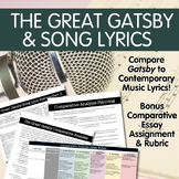 Song & Text Pair - The Great Gatsby Fun Activity + Compara