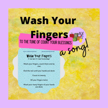 Preview of Song-"Wash Your Fingers"
