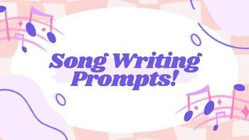 Preview of Song Writing Prompts!