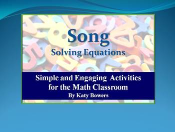 Preview of Song about Solving Equations