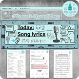 Fun song lyrics worksheet: listen, speak, interpret, vocab