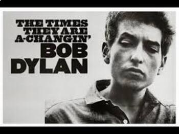 Preview of Song lyrics/poetry/figurative language/theme: Times are Changin' by BOB DYLAN