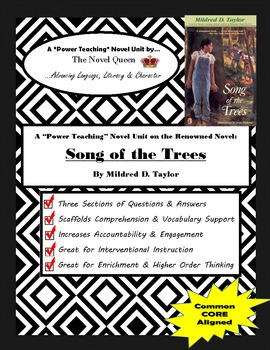Preview of Song of the Trees--Complex Text Novel Unit by Mildred D. Taylor