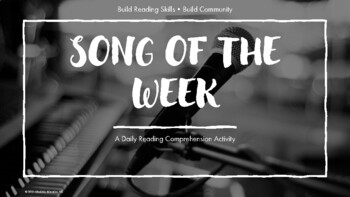 Preview of Song of the Week: A Daily Reading Comprehension Activity for the Whole Year!