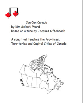 Preview of Song to Learn Canada's Provinces, Territories and Capital Cities
