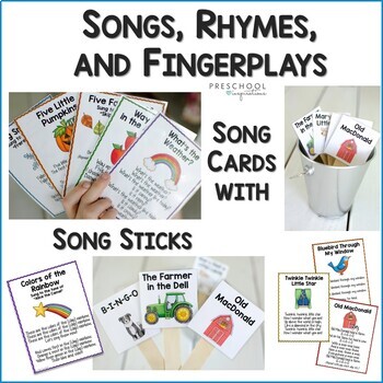 Preview of Songs, Chants, Nursery Rhymes, and Fingerplays with Song Sticks