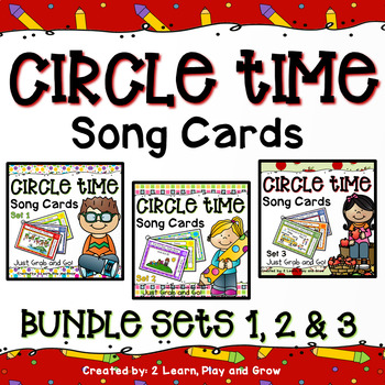 Preview of Circle Time Song Card Bundle