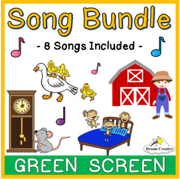 Preview of Ultimate Nursery Rhymes and Songs Green Screen Bundle