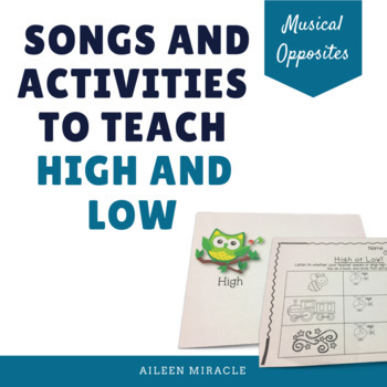 Preview of High and Low Music Songs and Activities