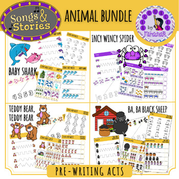 Preview of Songs and Stories Pre-K Packs -Animal related Bundle-