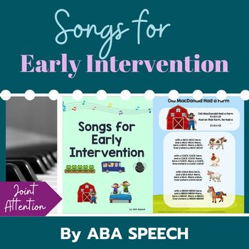 Preview of Songs for Early Intervention