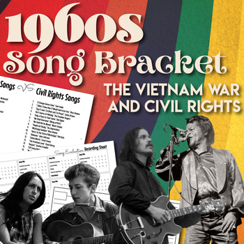 Preview of Songs of Protest Bracket Civil Rights and Vietnam War 1960s Distance Learning