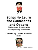 Songs to Learn the Continents and Oceans