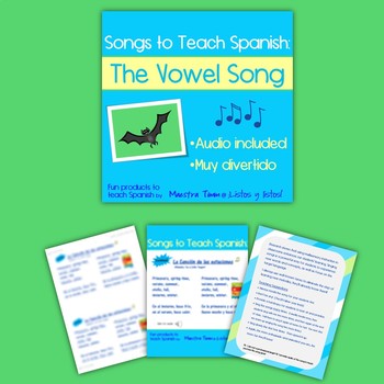 Songs to Teach Spanish: La vocales Song by Listos y listos | TpT