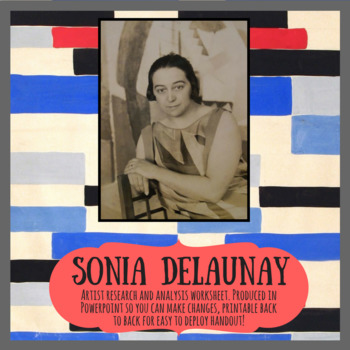 Preview of Sonia Delaunay artist research & analysis worksheet