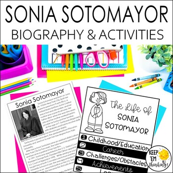 Preview of Sonia Sotomayor Biography & Activities, Hispanic Heritage Month, Women's History