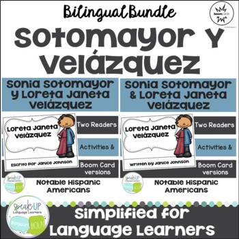 Preview of Sonia Sotomayor & Velázquez Hispanic Heritage Readers & Boom w Audio | Bilingual