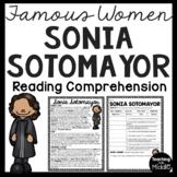 Sonia Sotomayor Reading Comprehension Worksheet Famous Wom