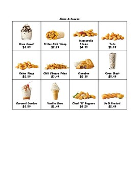 Sonic Menu Math by Lifeskills Connections With Dr Candace
