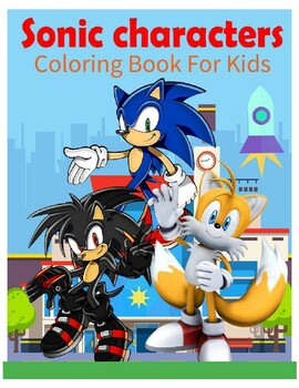 Preview of Sonic characters coloring book for kids