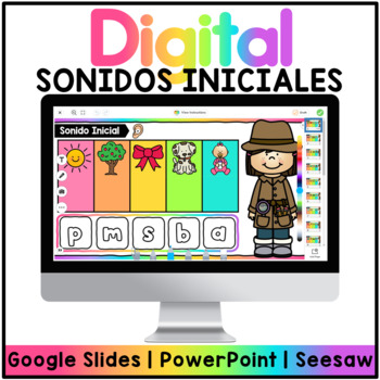 Preview of Sonidos Iniciales - Google Slides™ | SeeSaw™ | PowerPoint