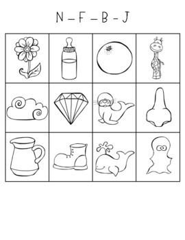 beginning sounds picture and word sort printable worksheets in spanish n f b j