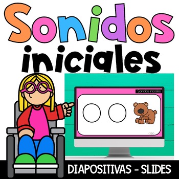 Preview of Sonidos iniciales DIGITAL Slides Beginning Sounds in Spanish