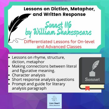 Sonnet 116: Lessons and Activities on Diction, Metaphor, and Written ...