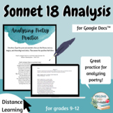 Sonnet 18: Poetry Analysis Practice (for Google Docs™)