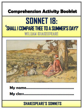 Preview of Sonnet 18: 'Shall I Compare Thee to a Summer's Day?' Comprehension Booklet