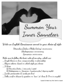 Sonnet Creative Writing Poem Project "Summon Your Inner So