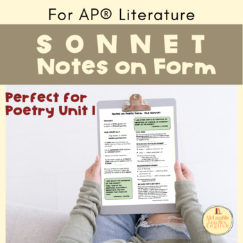Preview of Sonnets:  Notes on Form