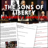 Sons of Liberty American Revolution Reading Worksheets and