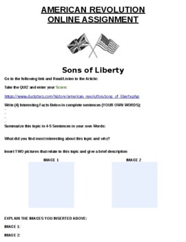 sons of liberty essay