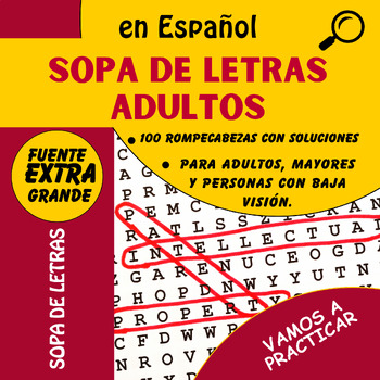 Preview of Sopa de Letras Adultos en Español