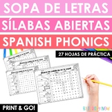 Sopa de Letras Fonética con Sílabas Abiertas | Spanish Pho