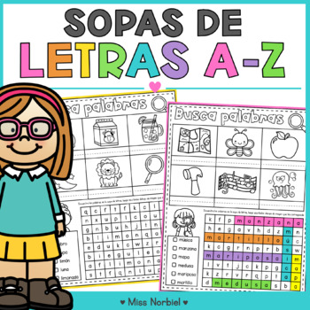 Preview of Sopa de letras | Spanish Alphabet Word Search | Alfabeto - Abecedario