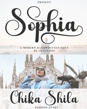 Preview of Sophia Font | The Sweet and Friendly Handwritten Font