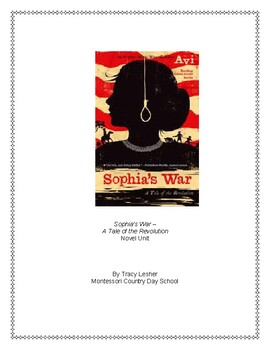 Preview of Sophia's War: A Tale of the Revolution Literature Unit
