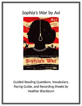 Preview of Sophia's War Guided Reading Packet